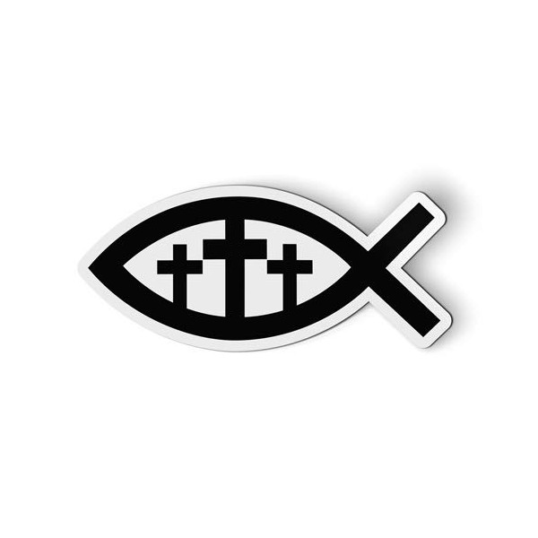 Christian Fish - Magnet - Car Fridge Locker - 4"