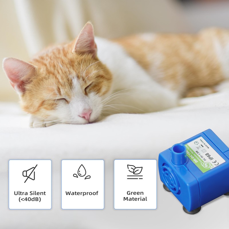 IP68 DR-DC160 submersible water pump Cat Water Fountain Pump for