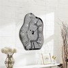 FEUFOAM Modern Wall Clock for Living Room Decor Silver Crystal