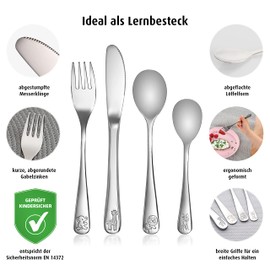 Growing 4-Piece Stainless Steel Cutlery, the Sustainable Option for Your Children's Cutlery