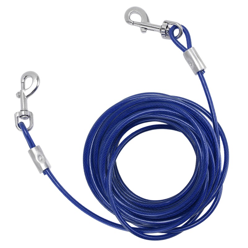Dog Tie Out Cable Steel Wire Double Head Bite Resistant