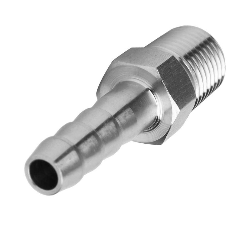 2pcs Conector de Rosca Macho Bspt de Acero Inoxidable de