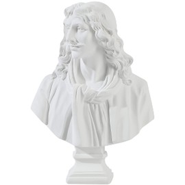 Akindou Home Museum Plaster-like Figurine Series, Less Likely to Break or Chip, Made of Hard Resin, No Dust (Bust 6 inches, Moliere)