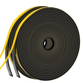 Weather Stripping Door Seal Strip,Foam Insulation Tape for Sliding Doors and Windows,Gasket Seal, Anti Vibration Collision, Shockproof (1/2 in x 1/4 in x 26 Ft x 2 Roll)