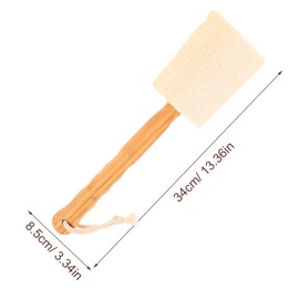 minkissy Stick Bath Exfoliating Brush Dual Sided Skin Cleaning Scrubber with Soft Beads for Gentle Foaming and Exfoliation for Home Hotel and Dorm Use