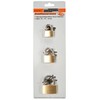 Mannesmann Brass Padlock Set (3 Pieces)