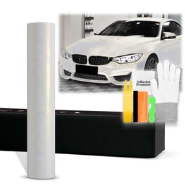 48"x60" (4FTx5FT) PET Marble Pearl Matte White Gold Vinyl Wrap Auto Car Sticker Decal Film Sheet Bubble Free Air Release Technology with Tool Kit