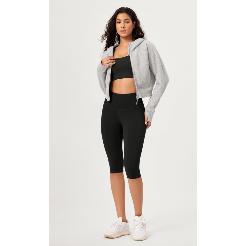 ODODOS Buttery Soft Lounge Yoga Capris for Women 14" High