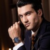 AKNIGHT Men's Wristwatch, Stylish, Popular, Quartz, Natural Leather Strap, Chronograph,