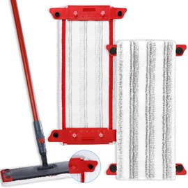 KEEPOW Floor Mop Replacement Cover, Floor Mop Set for Vileda Ultramax, Mop Set for Cleaning Hard Floors/Wooden Floors, Pack of 2