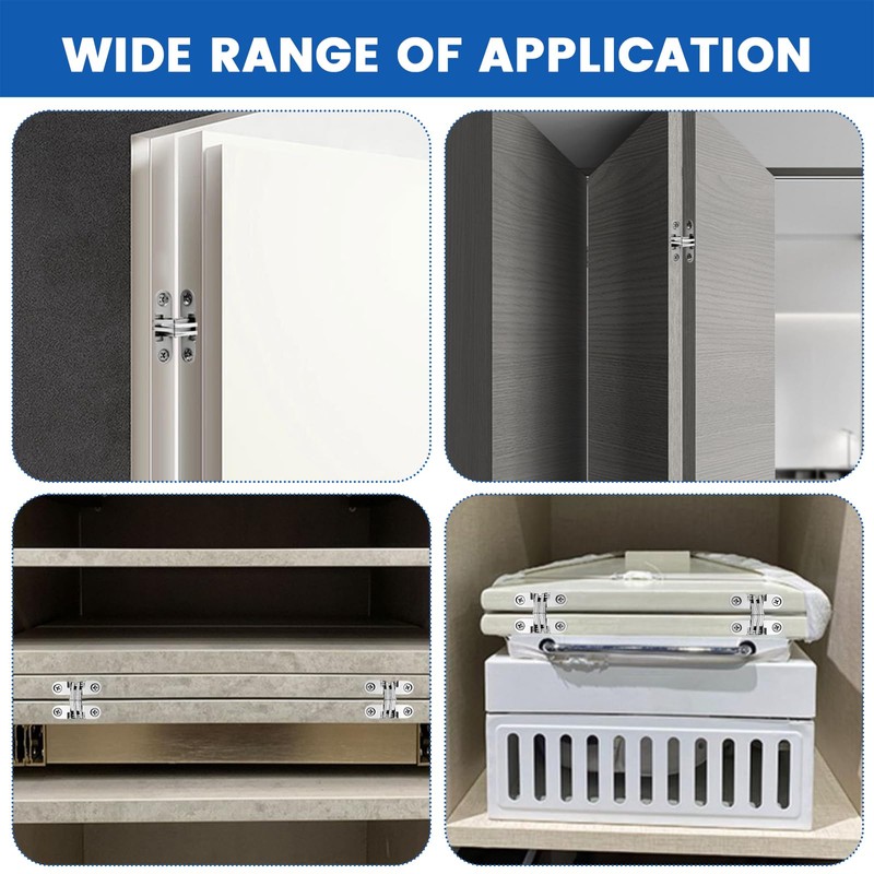 MILYARD 1-3/4" Hidden Hinges for Cabinet Doors – 180 Degree