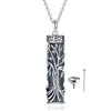 Tree of Life Urn Necklace Cylinder Bar Urn Necklace for