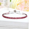Red Tennis Bracelet Dainty Gold Tennis Bracelets Adjustable Silver Rhinestone