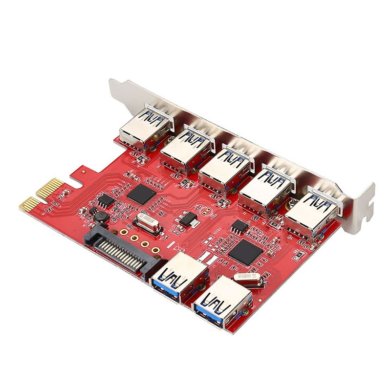 PCI-E to 5 Port USB 3.0 and 2 Port USB