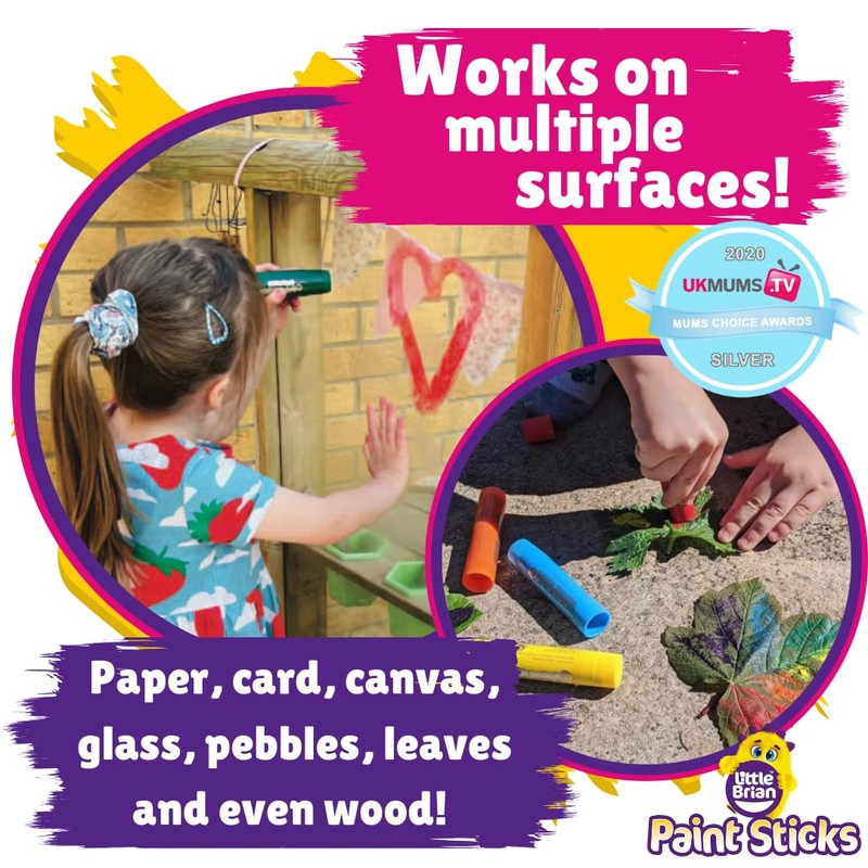 Little Brian Paint Sticks - Pastel 6Pack