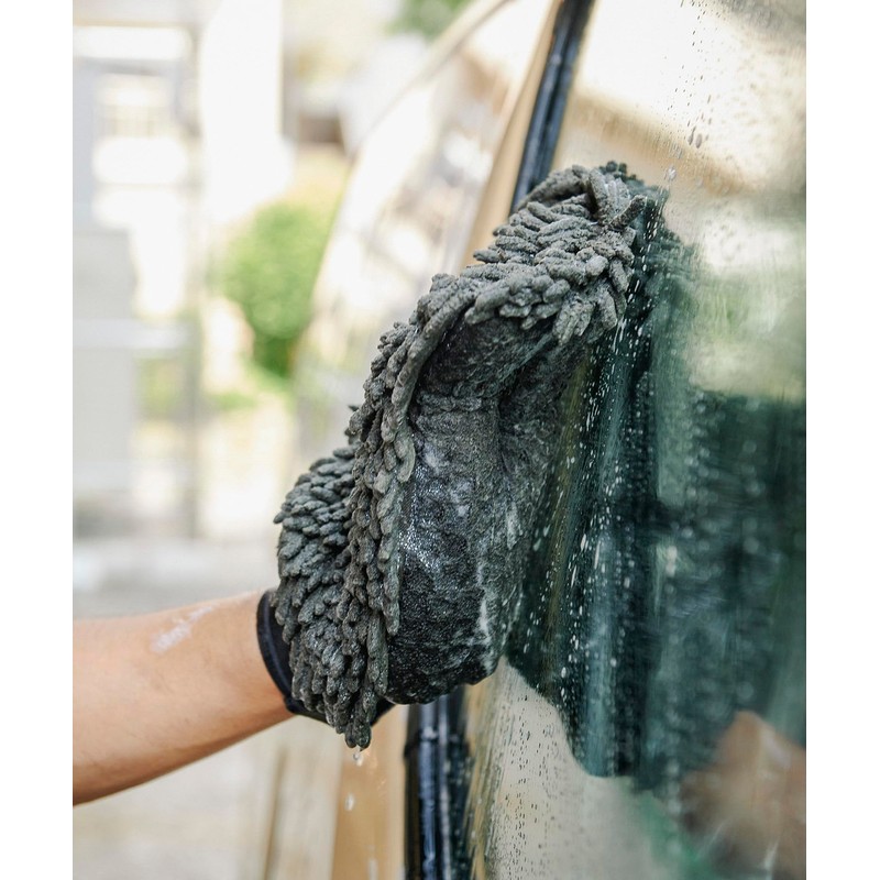 GORDONMILLER High Density Chenille/Grid W Face Microfiber Cleaning Gloves