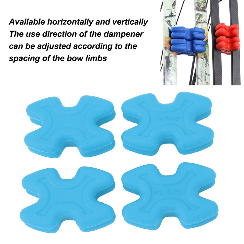 4pcs Bow Limb Dampener Wear Resistant Rubber Reducing Noise Vibration