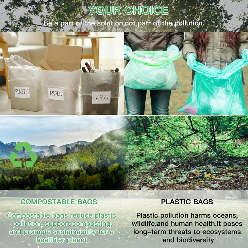 4 Gallon Biodegradable Trash Bags - Inwaysin Bulk 100 Count