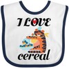inktastic Cereal Lover Cute I Love Cereal Baby Bib White