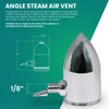 Radiator Air Valve 1/8" Angle Steam Air Vent #H40, Chrome