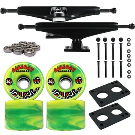 Core Longboard Package Trucks Bigfoot Green Swirl Wheels 84a