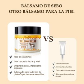2 Jars Beef Tallow Face Cream Skin Care Hidratante Facial, Balsamo de Sebo de Res y Miel, Hidratante Facial