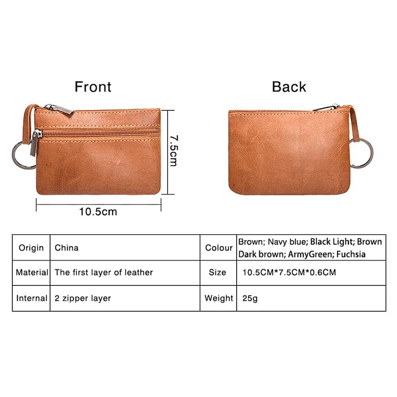 Hibate Leather Key Case Key Bag Small for Men Women,