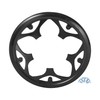 X AUTOHAUX Motorcycle Crankset Chain Wheel Cover Wheel Cap Wheel