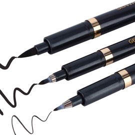 ANGGREK Chino caligrafía Japonesa Shodo Pincel Tinta Pluma Escritura Dibujo artesanía 3 Piezas