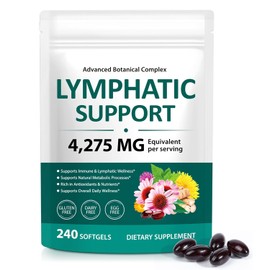 FANSHI Lymphatic Drainage Supplements | 4275mg Herbal Blend with Echinacea, Dandelion & Burdock Root | Promotes Healthy Circulation & Fluid Balance* | Supports Overall Daily Wellness* | 240 Softgels
