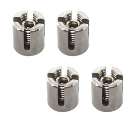 M12 x 5 mm Cross Cable Clamps Wire Rope Cross Clamp 316 Stainless Steel Cross Clamp (Pack of 4)