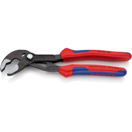 Knipex KNIPEX Cobra Hightech-Wasserpumpenzange mit Mehrkomponenten-Hllen grau atramentiert 180 mm 87 02 180 SB