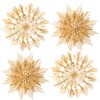 com-four® Straw Star Set - Natural Christmas Tree Hanging Decorations
