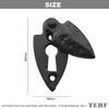 TERF® Traditional Vintage Style Antique Black Escutcheon Covered 60mm Keyhole