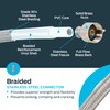 Eastman 16 Inch Steel-Flex Toilet Connector, Braided Stainless Steel Supply