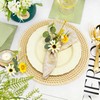 ReignSword 12 Pack Daisy Rustic Napkin Rings, Eucalyptus Leaves Flower
