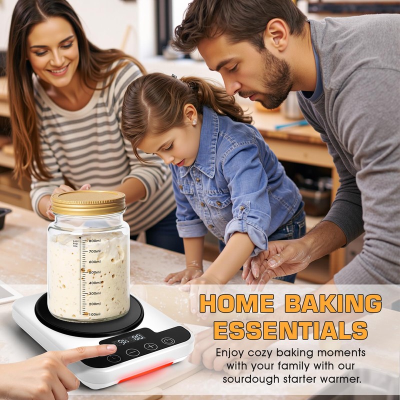 Upgraded Sourdough Starter Warmer, Precise 1°F Thermostat Control (70-100°F) Sourdough