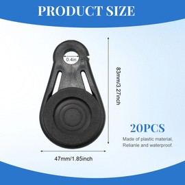 20Pcs Tarp Grabbers Movable Tarp Clips Heavy Duty Lock Grip Tarps Grabbers Movable Snaps Clip for Outdoor Camping Tent Awning Banner Cover Tarps and Plastic Sheeting