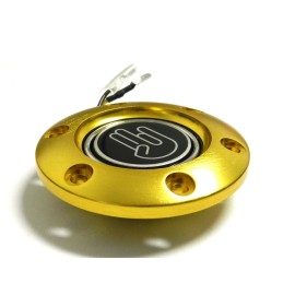 Unbranded GOLD BILLET RING & SHOCKER HORN BUTTON FOR RACING STEERING WHEELS C