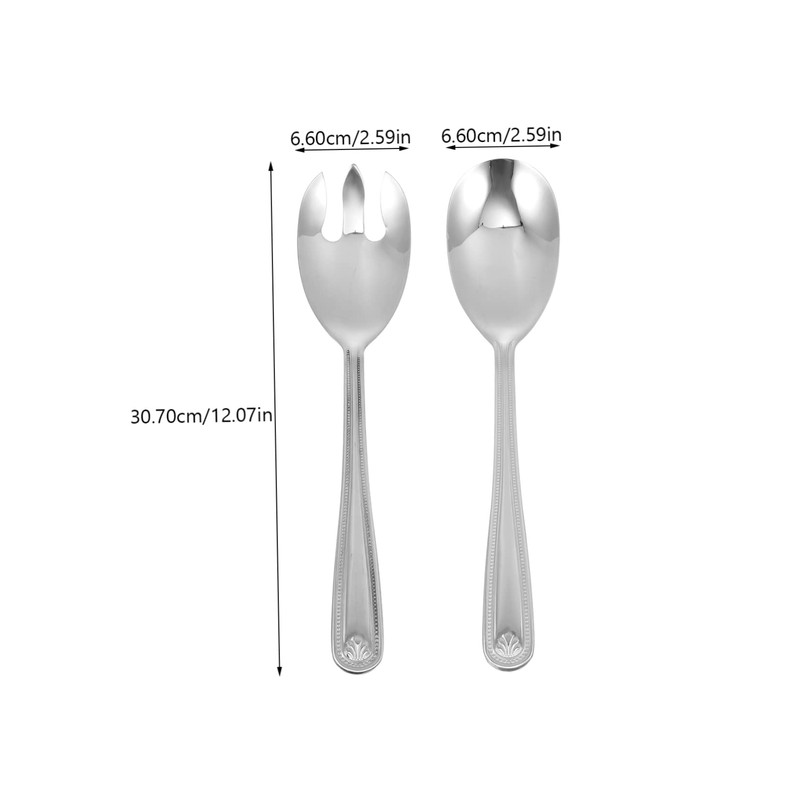 COLLBATH Elegant Salad 2pc Set Stainless Steel Compact Easy to