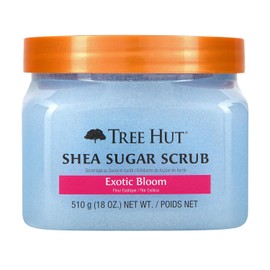 TREE HUT, Exotic Bloom Shea Sugar Scrub, Exfoliante Corporal de Azúcar Natural con Manteca de Karité y Esencia de Flor Exótica, Exfolia e Hidrata la Piel, 510 gramos