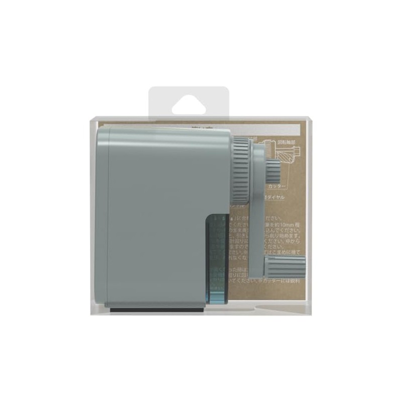 Nakabayashi DPS-H401GB Manual Pencil Sharpener, Mini Graish Blue