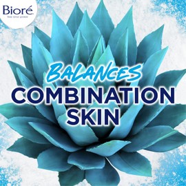 Bioré Daily Blue Agave + Baking Soda Balancing Pore Cleanser, Liquid Cleanser for Combination Skin, to Penetrate Pores & Gently Exfoliate Skin, 6.77 Ounce