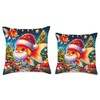 Christmas Oranda Goldfish Santa Fancy Goldfish Lovers Art Throw Pillow