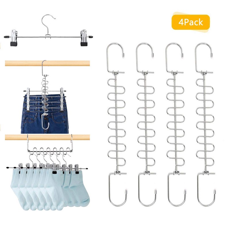 DUOFIRE Space Saver Hangers, Horizontal and Vertical Hangers, 12 Layers,