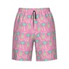 CVFGHJOKC Pineapple Palm Tree Pink Mens Swim Trunks Quick Dry