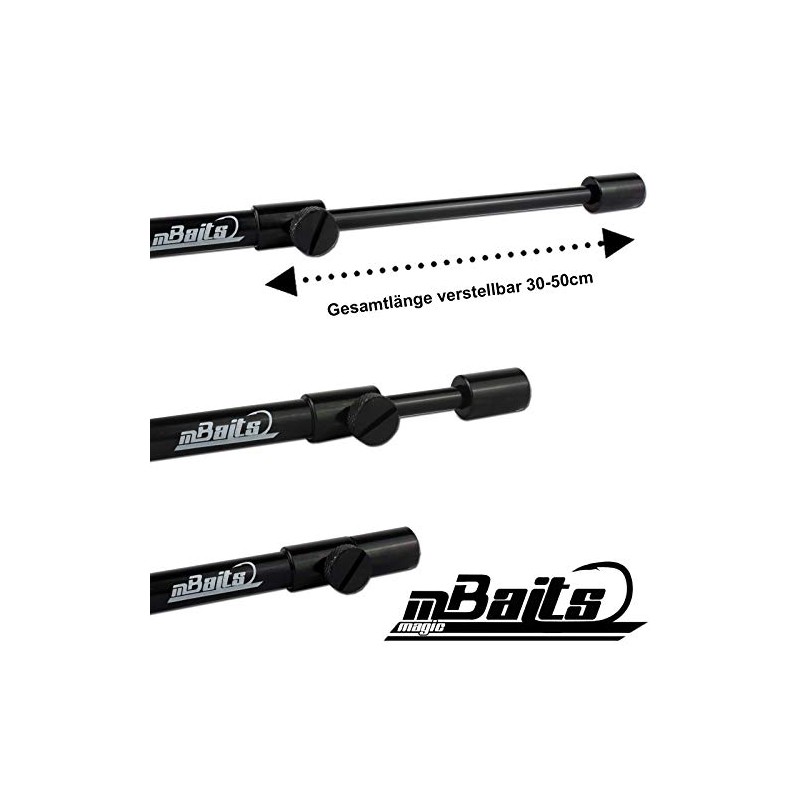 Angel-Berger Magic Baits Black Bankstick Rod Holder Various Lengths Aluminium