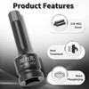 Skweawert 1/2" Drive H13(13mm) Impact Hex Bit Socket Metric 3"