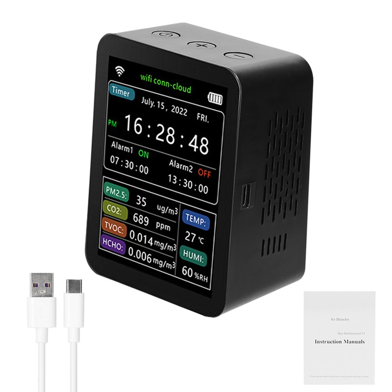 Tuya WiFi Intelligent Air Quality Detector PM2.5 CO2 TVOC HCHO