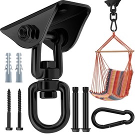 Heavy Duty Swing Hangers 360°Rotate Heavy Duty Hooks for Hanging 304 Stainless Steel Swivel Hammock Hooks Swing Hook for Ceiling Wooden Porch, Gym Yoga Suspension Hooks Swing kit With 400 kg Capacity